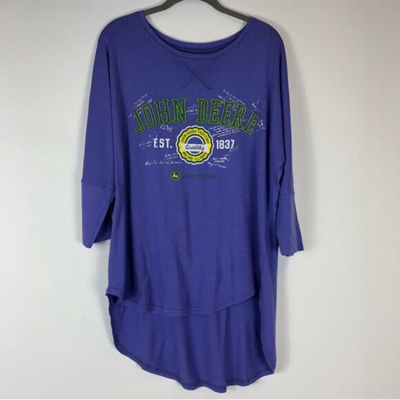 NWT John Deere purple hi low tshirt - Picture 1 of 7
